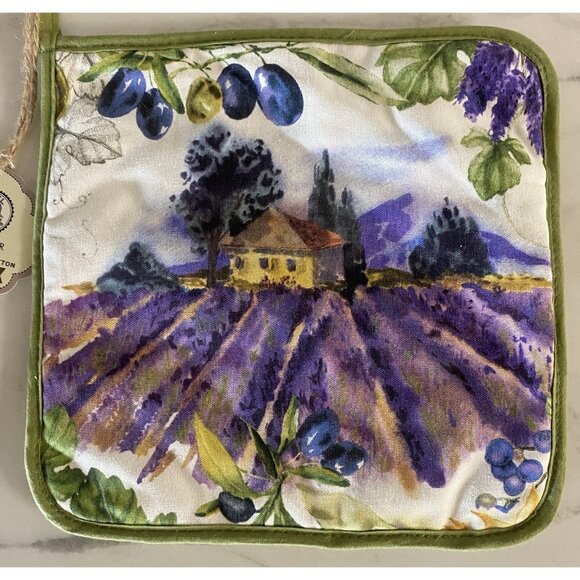 Michel Design Works Matching French Lavender Kitchen Towel & Pot Holder - Picture 3 of 13